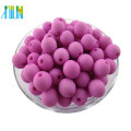 Jewelry DIY pink color solid round acrylic beads with one hole